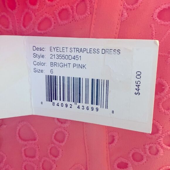 Rebecca Taylor Strapless Eyelet Silk Mini Dress – NWT, Size 6 - Picture 8 of 10